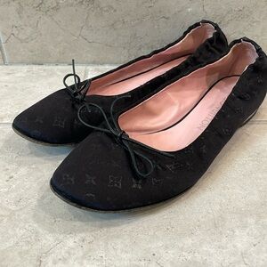 Louis Vuitton monogram satin ballerina flats size 5
